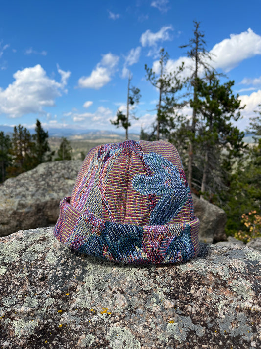 Purple Floral Beanie