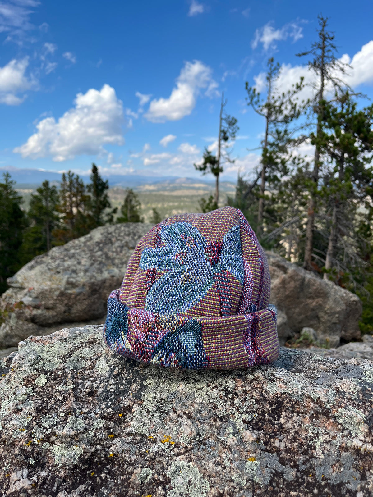 Purple Floral Beanie