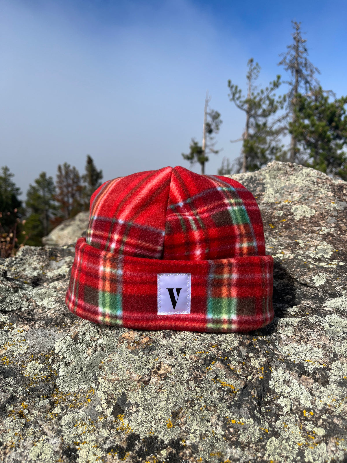 Red Plaid Beanie